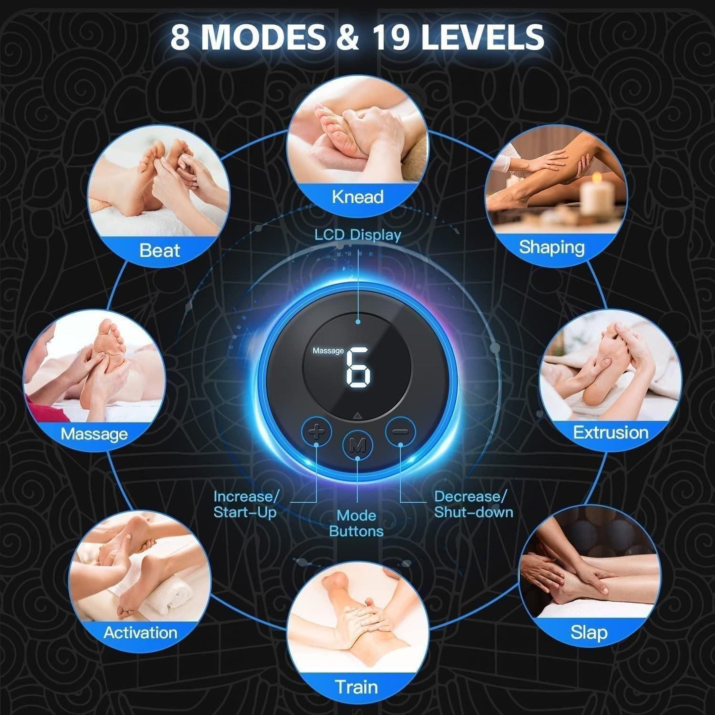 Vibrating Bubble Electric EMS Foot Massager Pad – Relaxing Muscle Stimulator for Pain Relief & Circulation