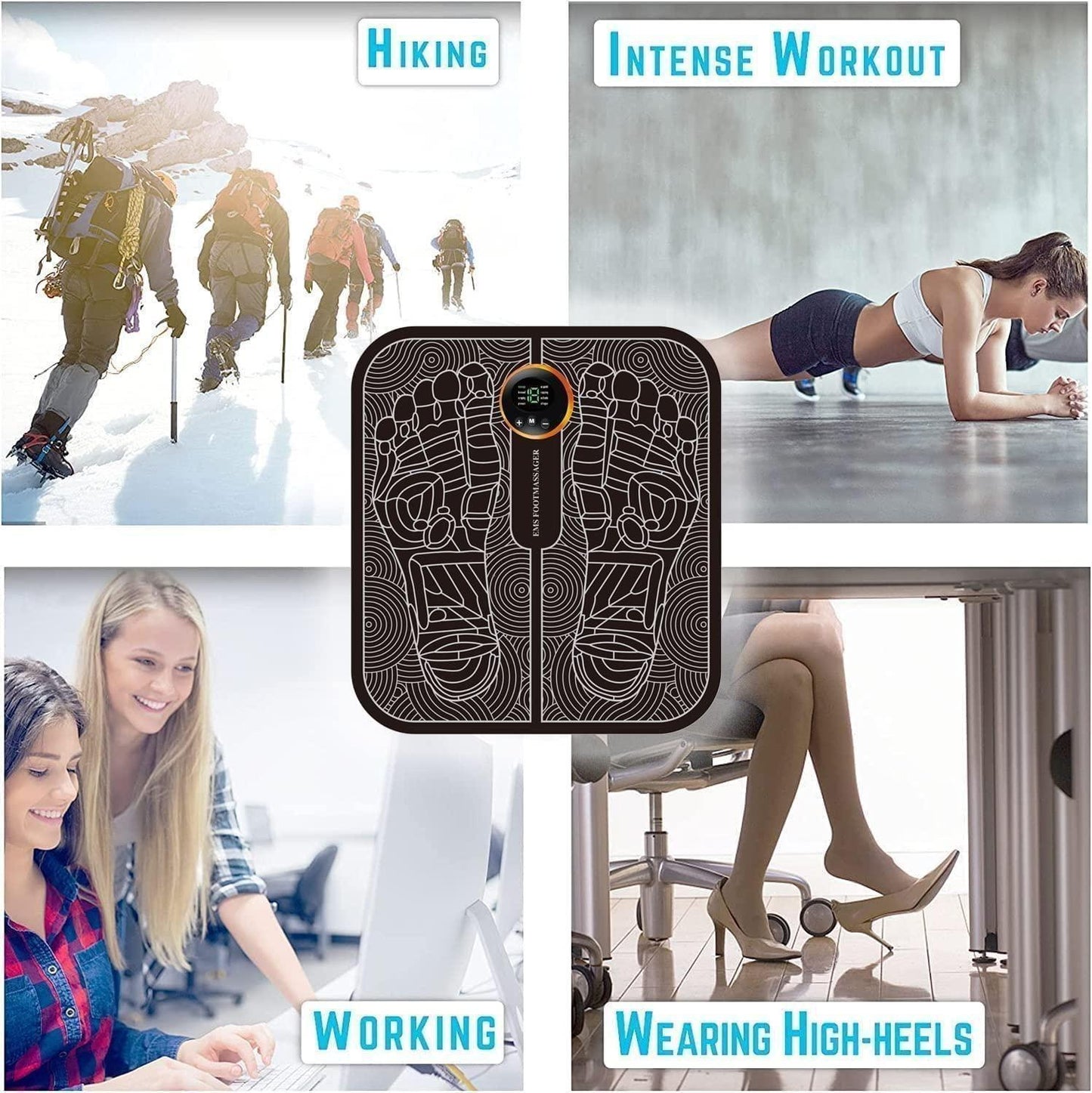 Vibrating Bubble Electric EMS Foot Massager Pad – Relaxing Muscle Stimulator for Pain Relief & Circulation